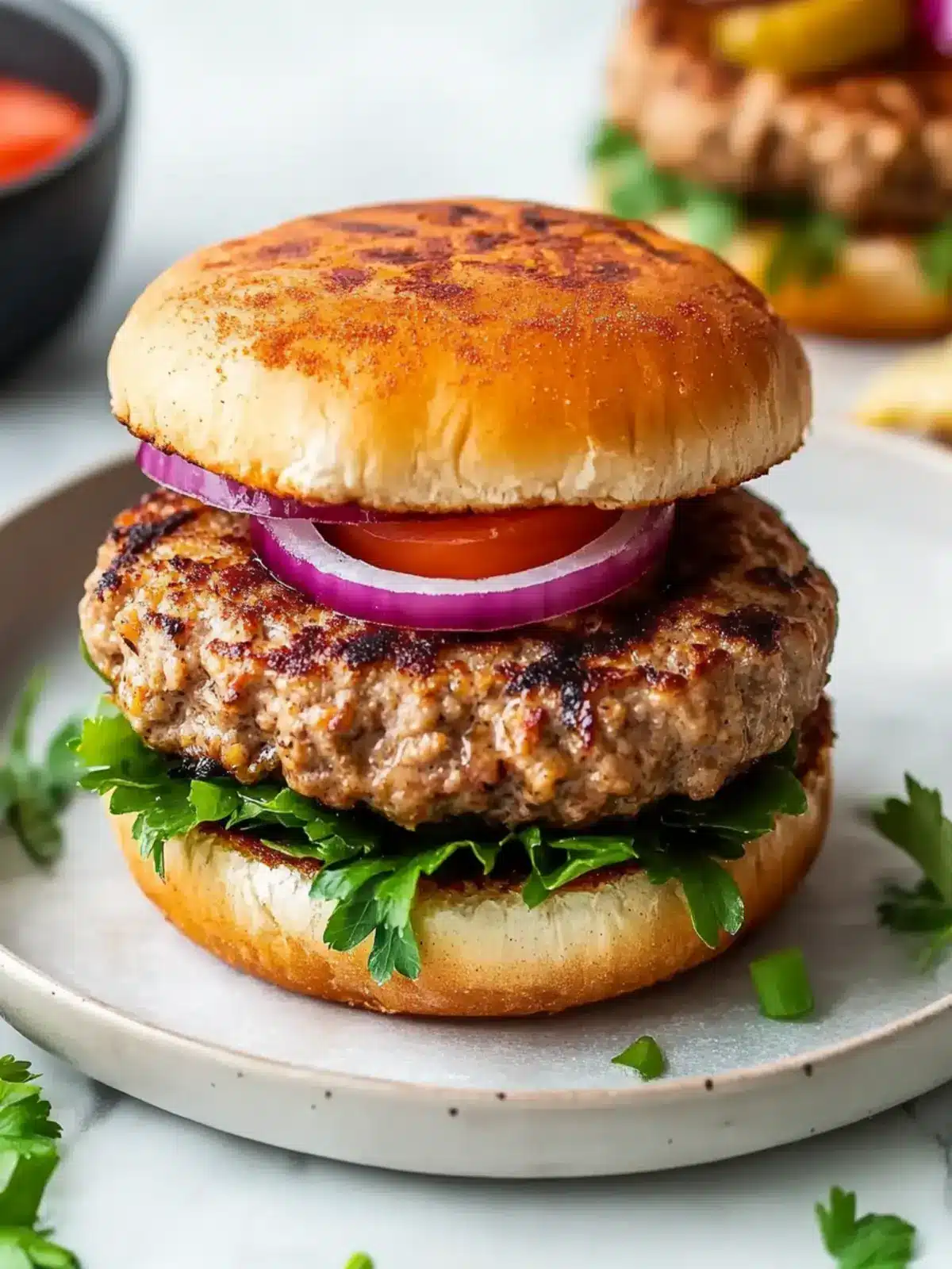 20-Minute Air Fryer Ground Turkey Burgers