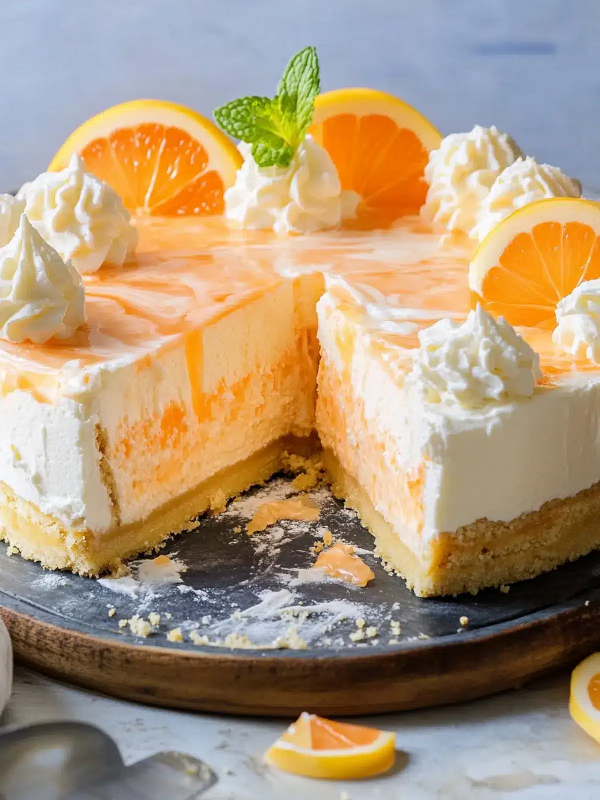 No-Bake Creamsicle Cheesecake