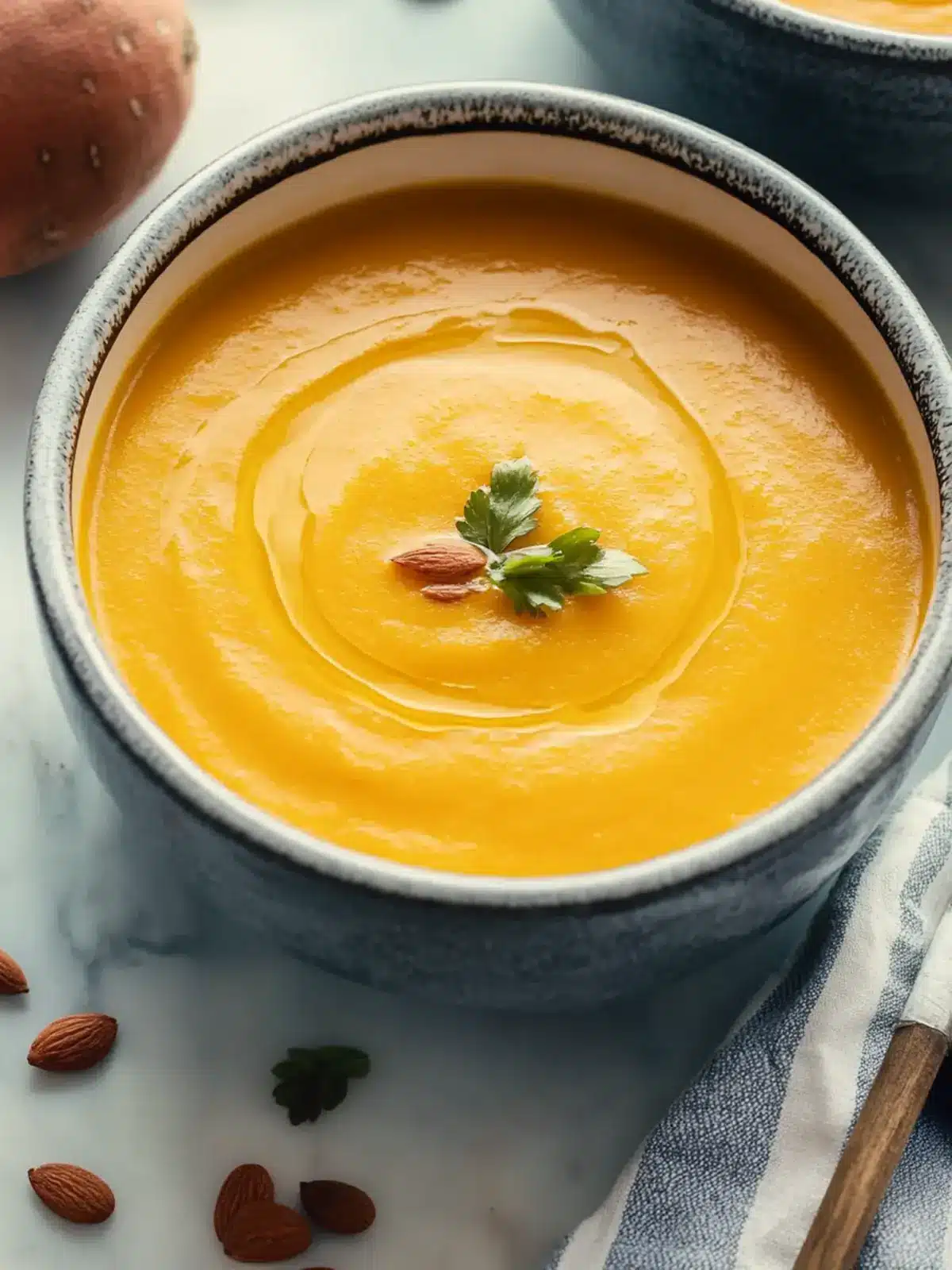 Velvety Butternut Squash Sweet Potato Soup