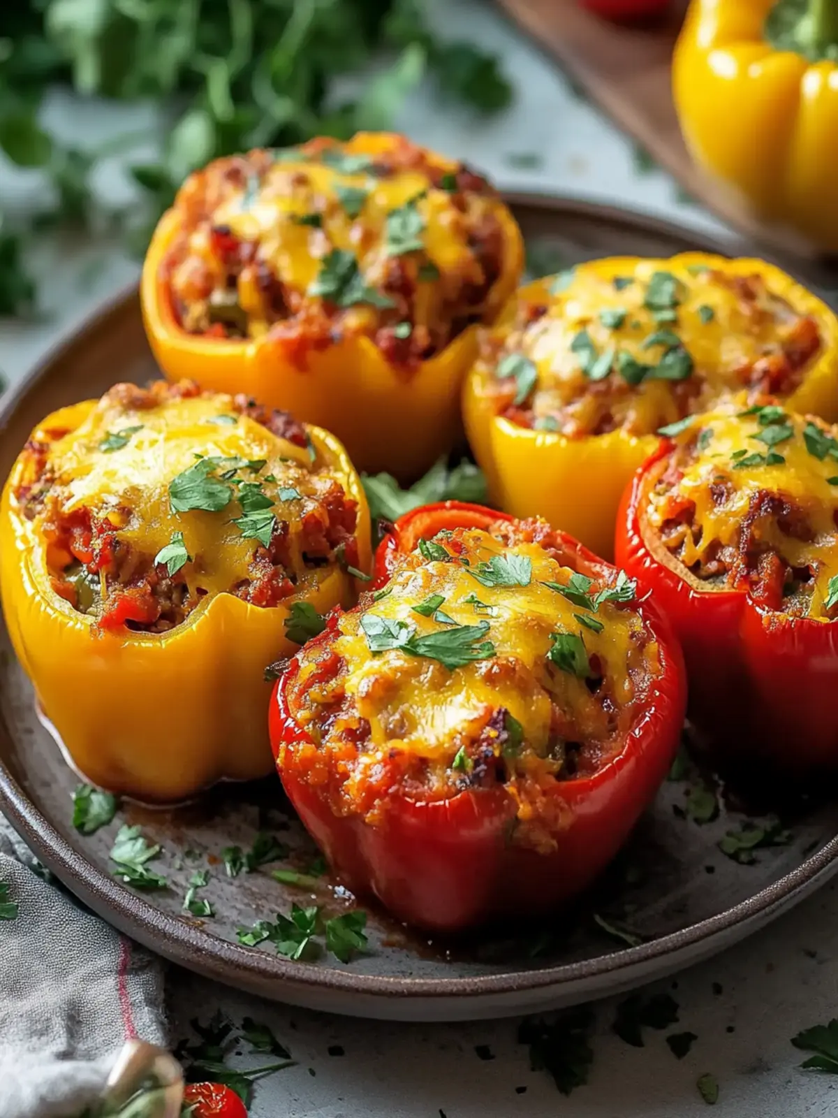 Best BBQ Stuffed Bell Peppers