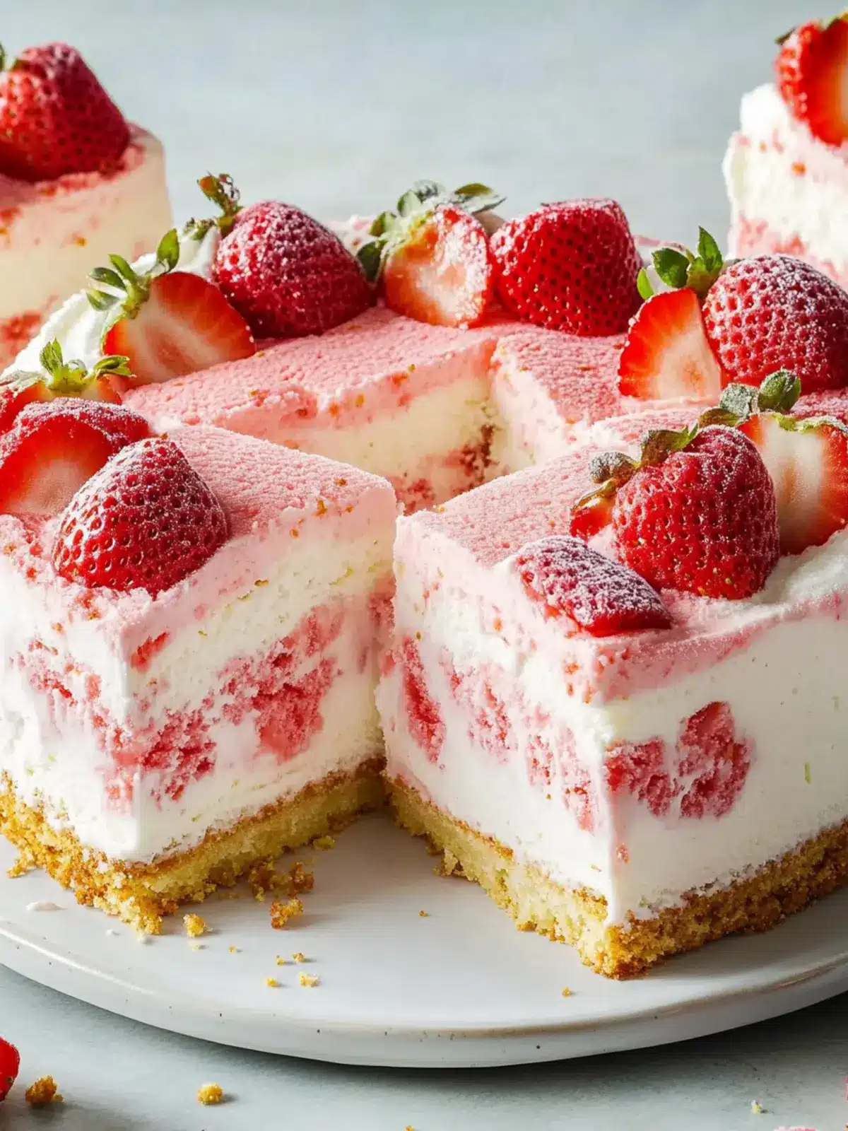 Strawberry Shortcake Ice Cream Cake