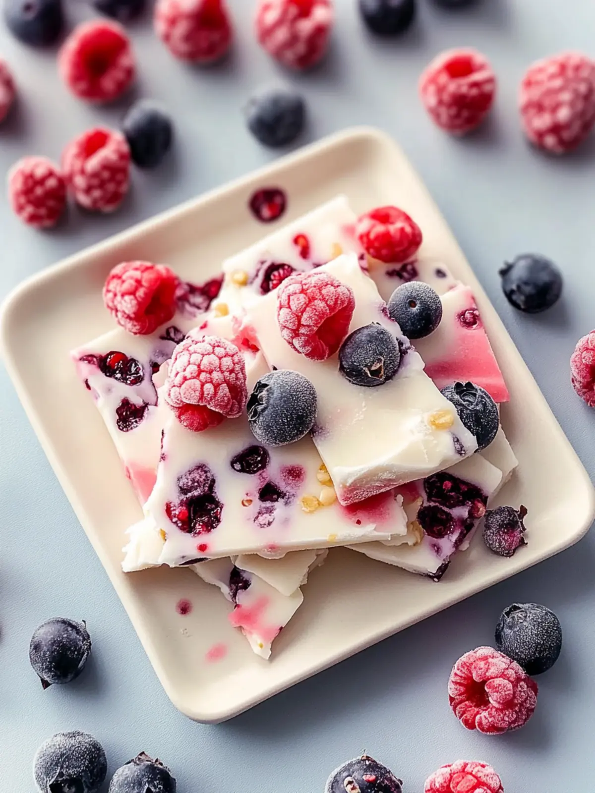 Berry Frozen Yogurt Bark