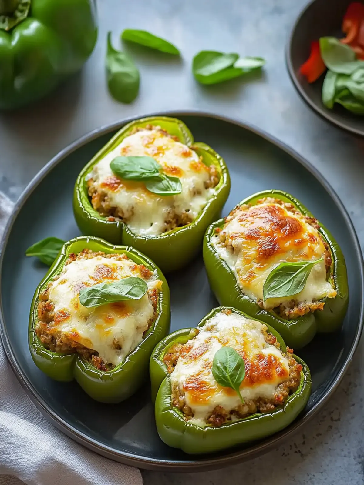 Easy Cream Cheese Stuffed Bell Peppers