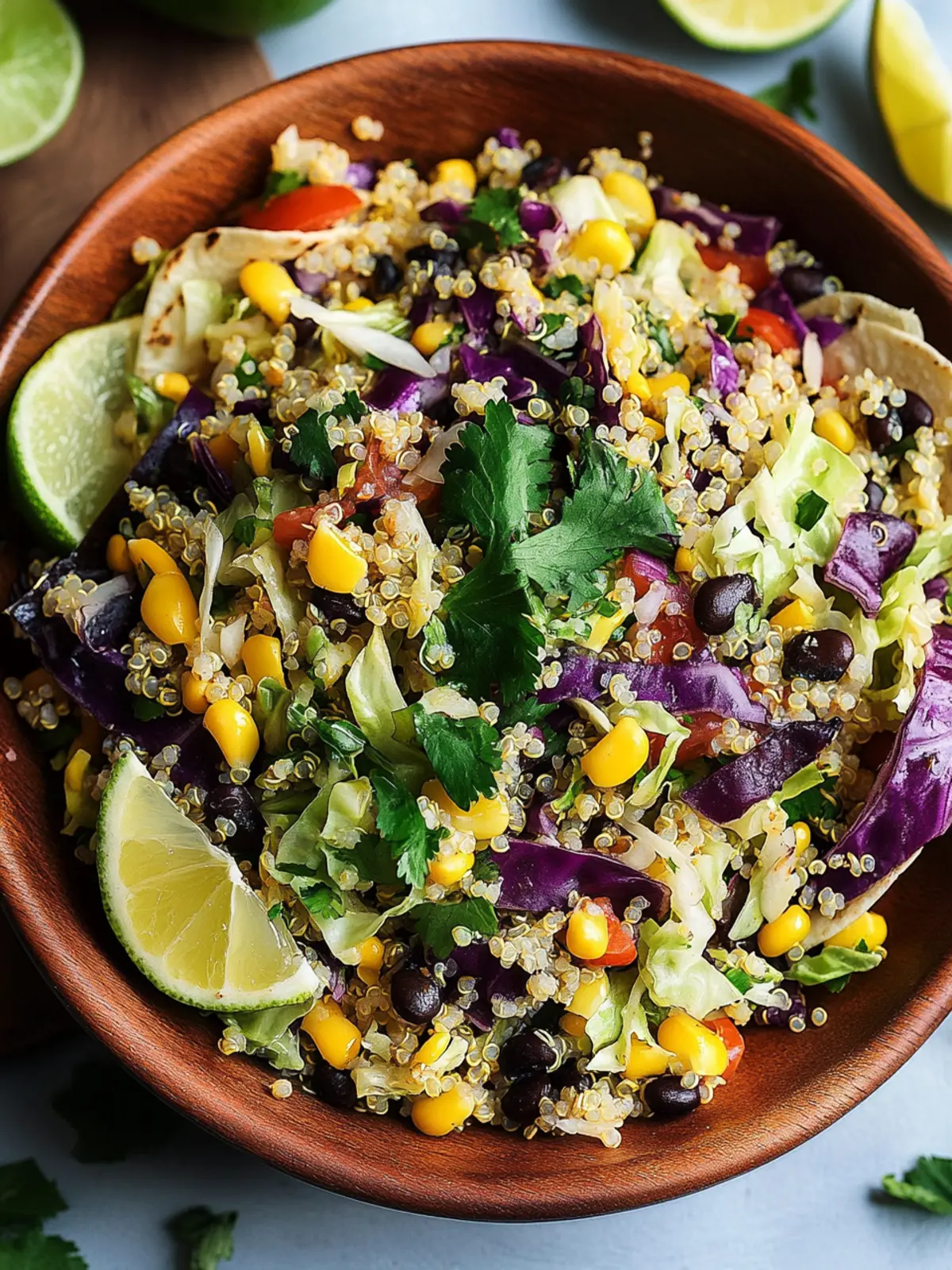 Vegan Cabbage Taco Salad with Quinoa
