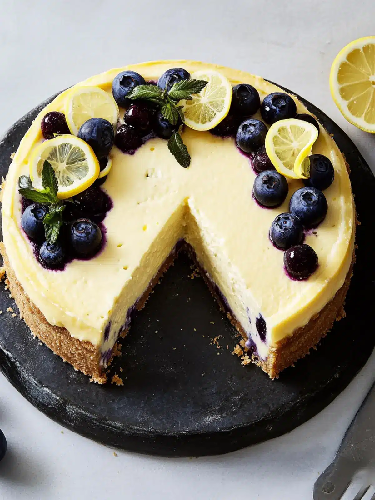 Lemon-Blueberry Cheesecake