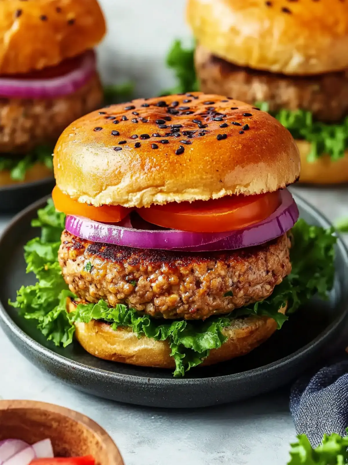 20-Minute Air Fryer Ground Turkey Burgers