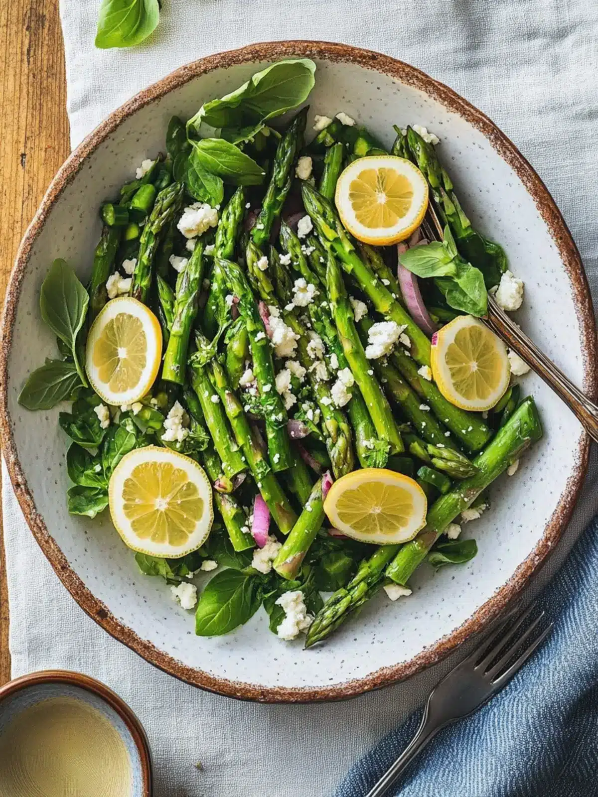 Delicious Asparagus Salad with Creamy Avocado Dressing
