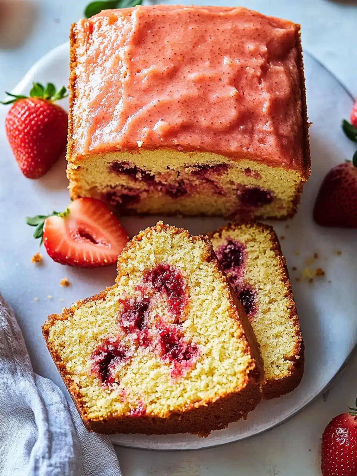 Strawberry Pound Cake