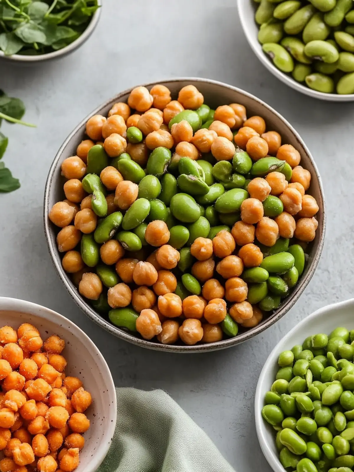 Tasty Roasted Chickpeas and Edamame