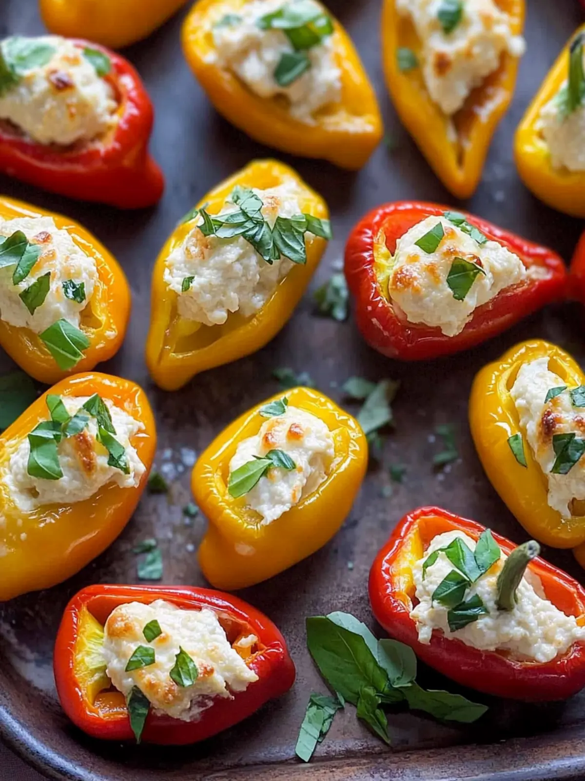 Cream Cheese Stuffed Mini Peppers: Fresh, Fun, Low-Cal Snack