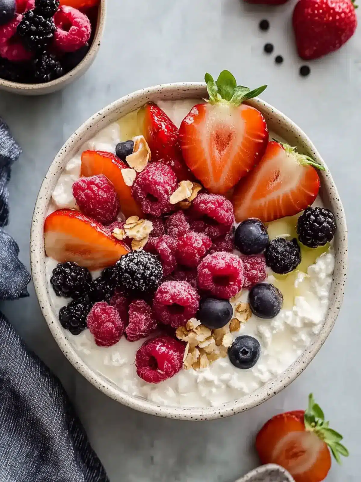 Easy Sweet Cottage Cheese Bowl