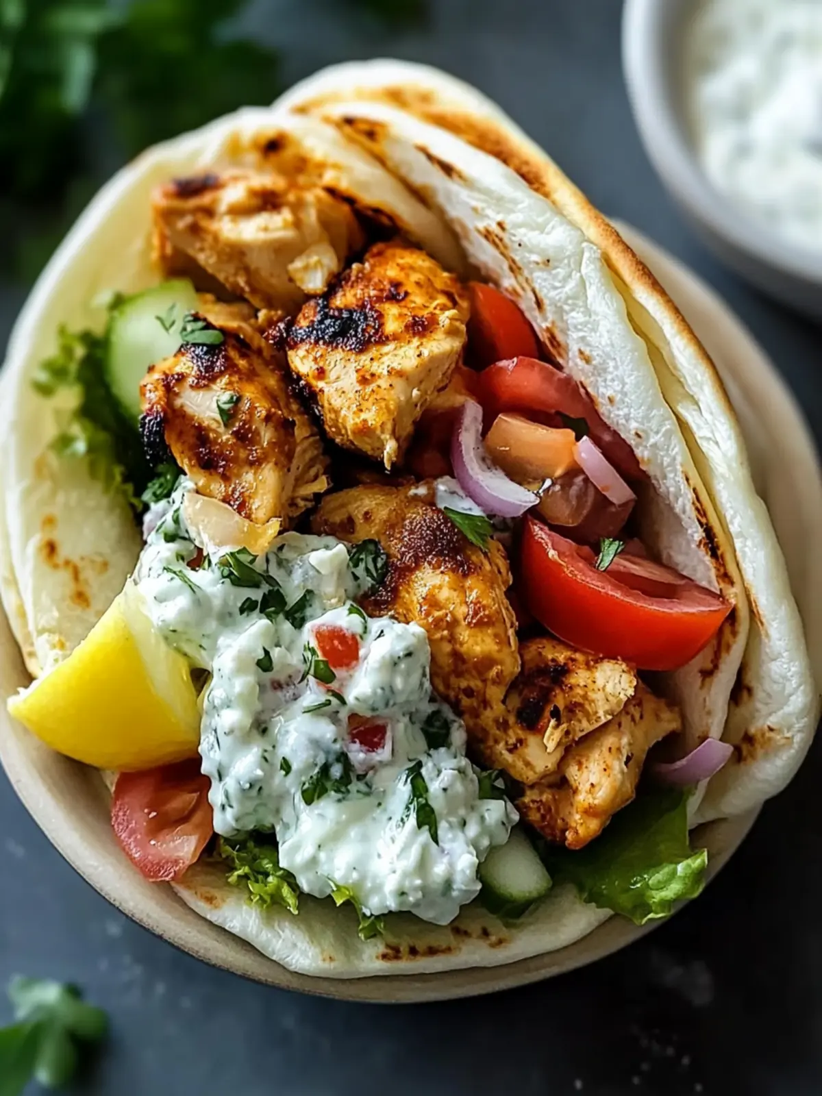 Chicken Gyros with Creamy Feta Tzatziki