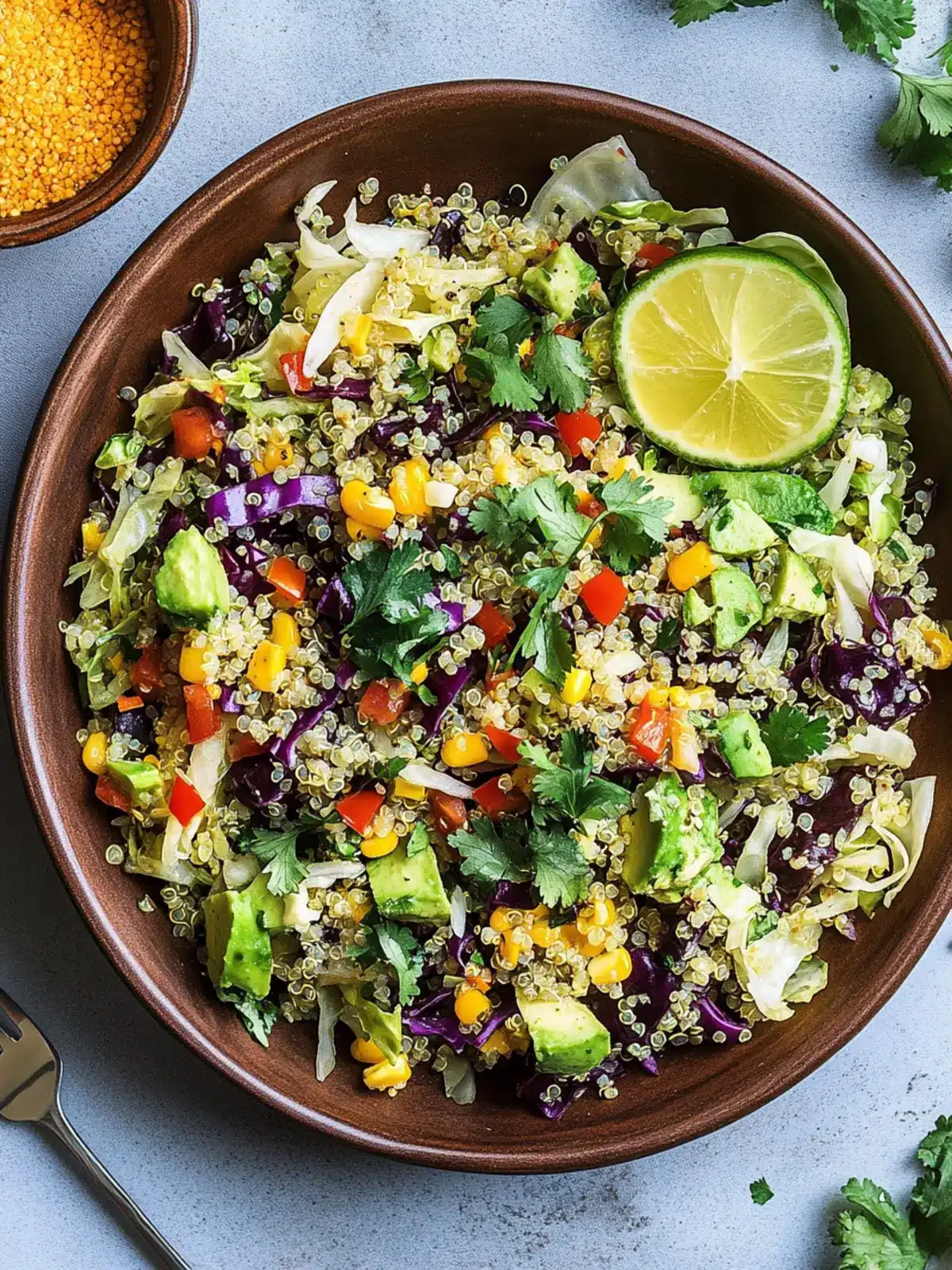 Vegan Cabbage Taco Salad with Quinoa