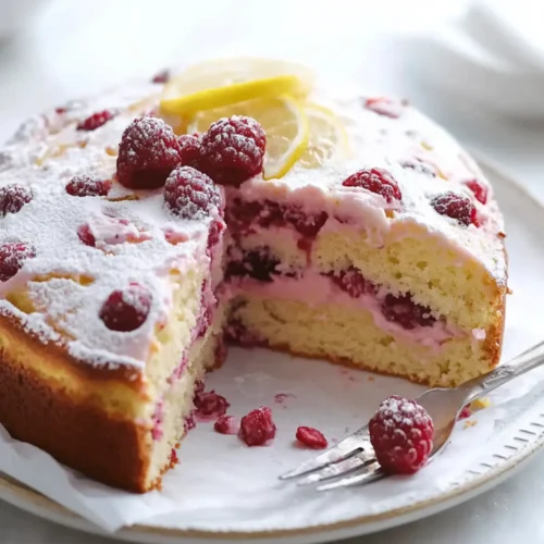 Lemon Raspberry Yogurt Cake