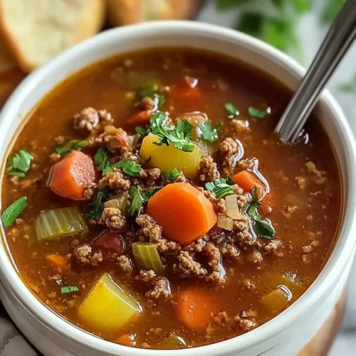 Classic Crockpot Ground Beef Soup