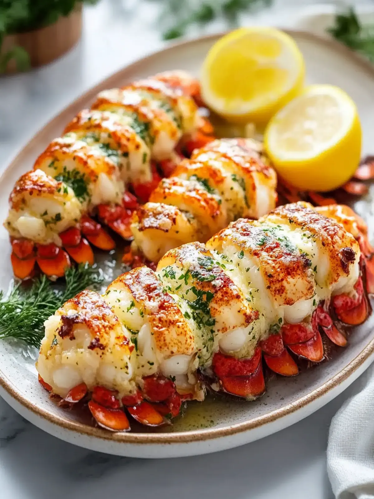 Tender Baked Lobster Tails