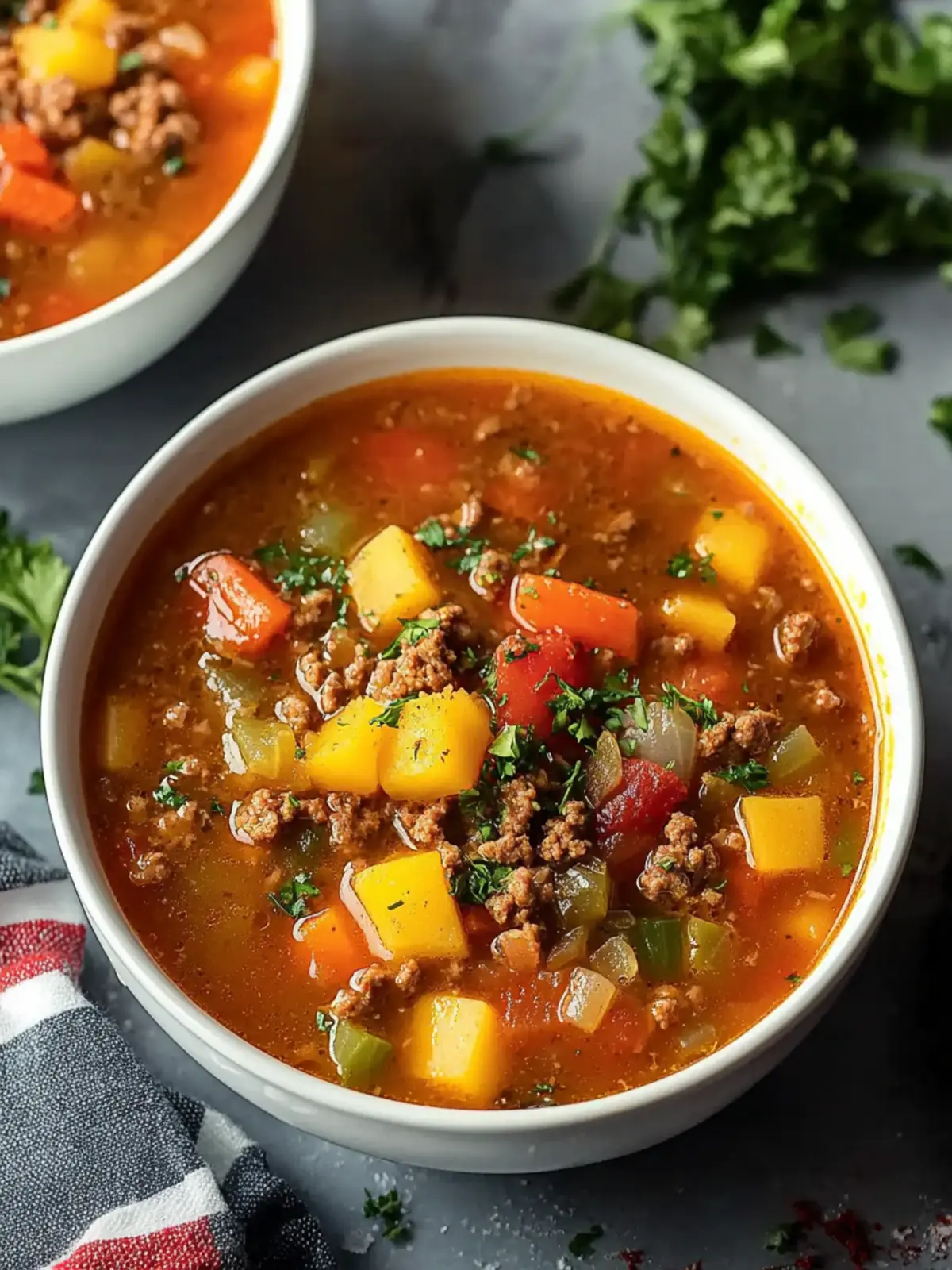Mouthwatering Instant Pot Ground Beef Soup for Cozy Nights