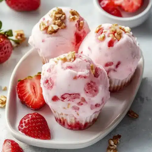 Perfect Strawberry Frozen Yogurt Bites