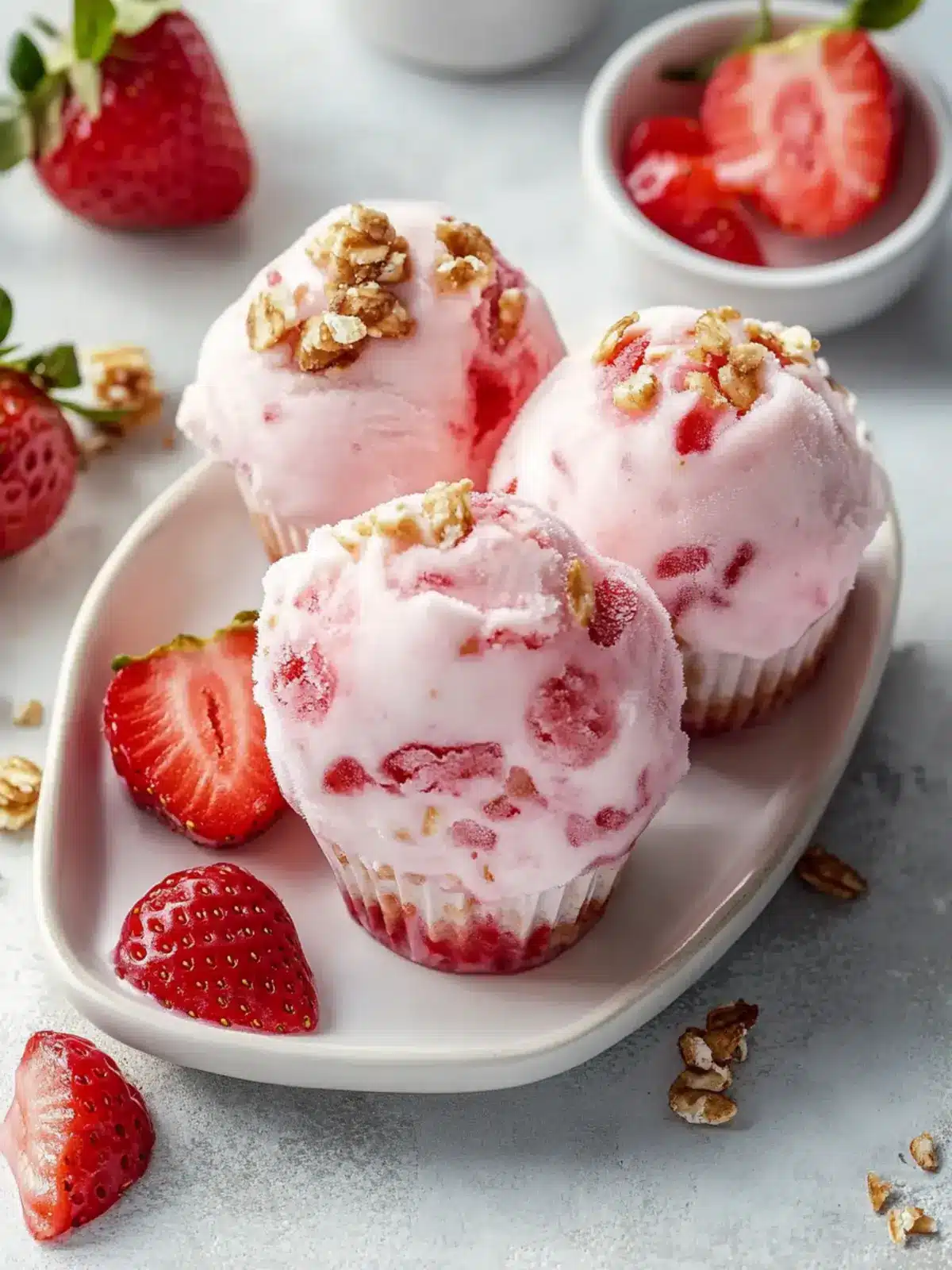 Perfect Strawberry Frozen Yogurt Bites