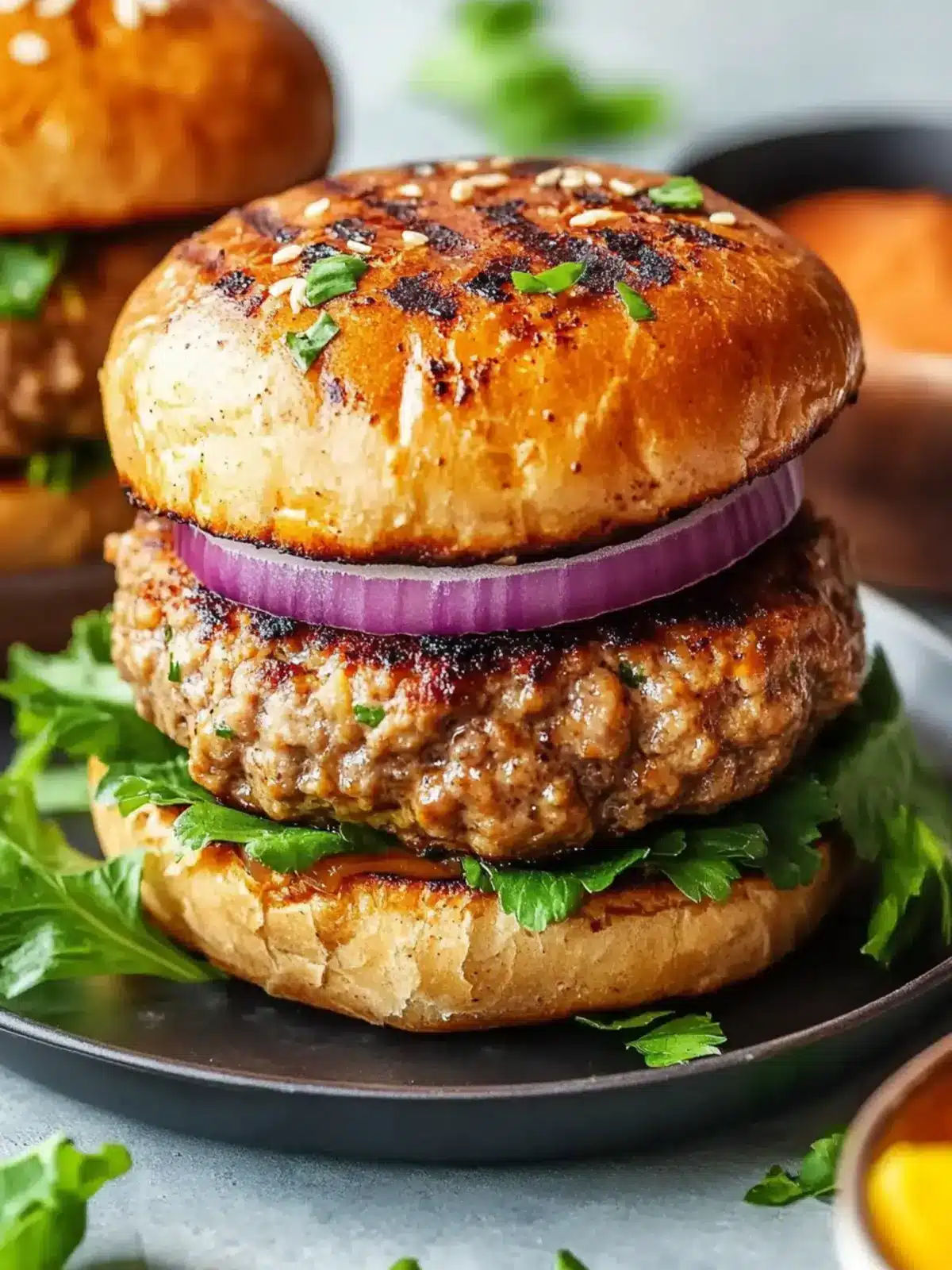 20-Minute Air Fryer Ground Turkey Burgers