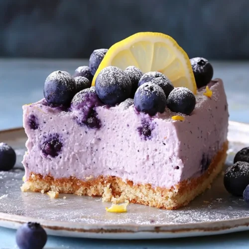 Lemon Blueberry Mousse Cake