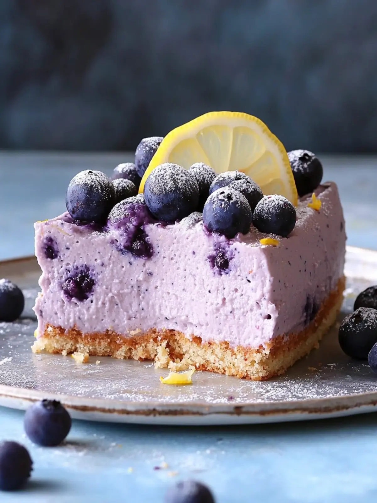 Lemon Blueberry Mousse Cake
