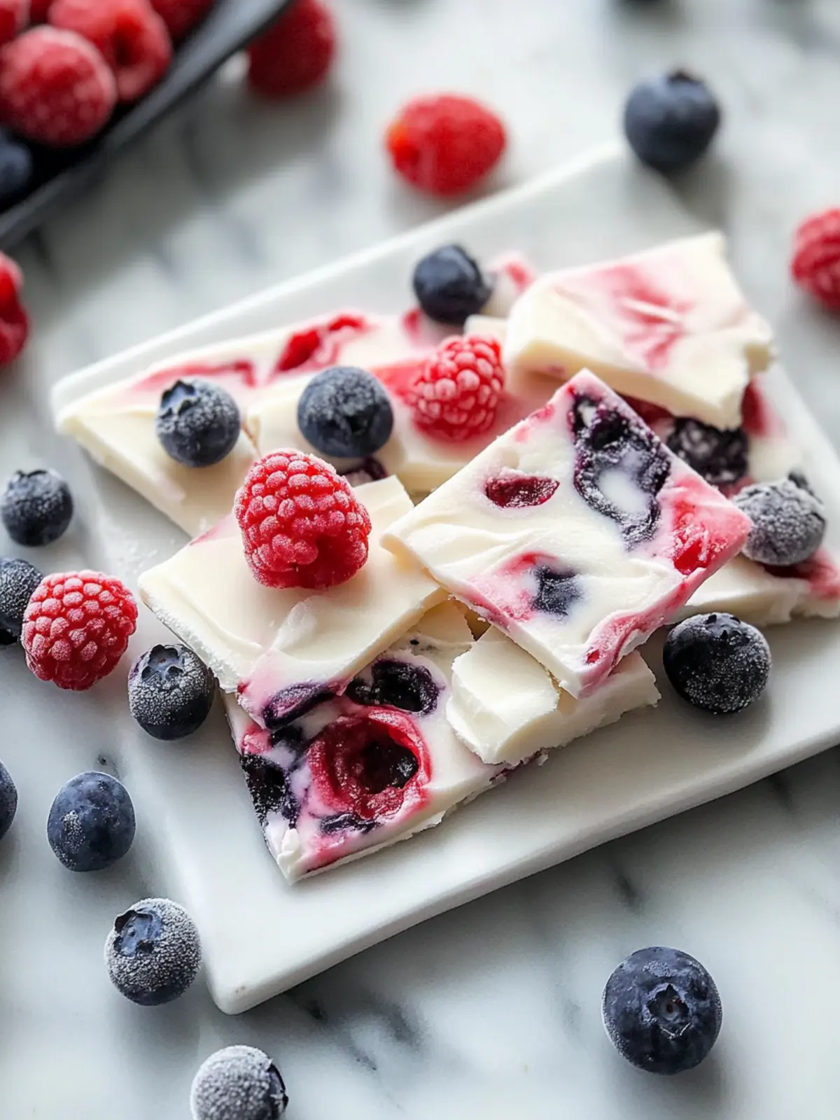 Berry Frozen Yogurt Bark