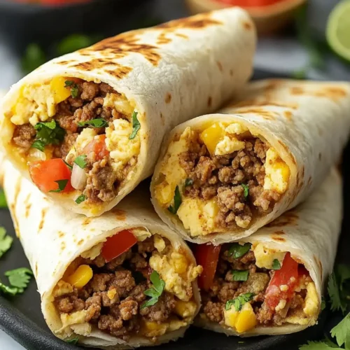 Ground Turkey Breakfast Burritos