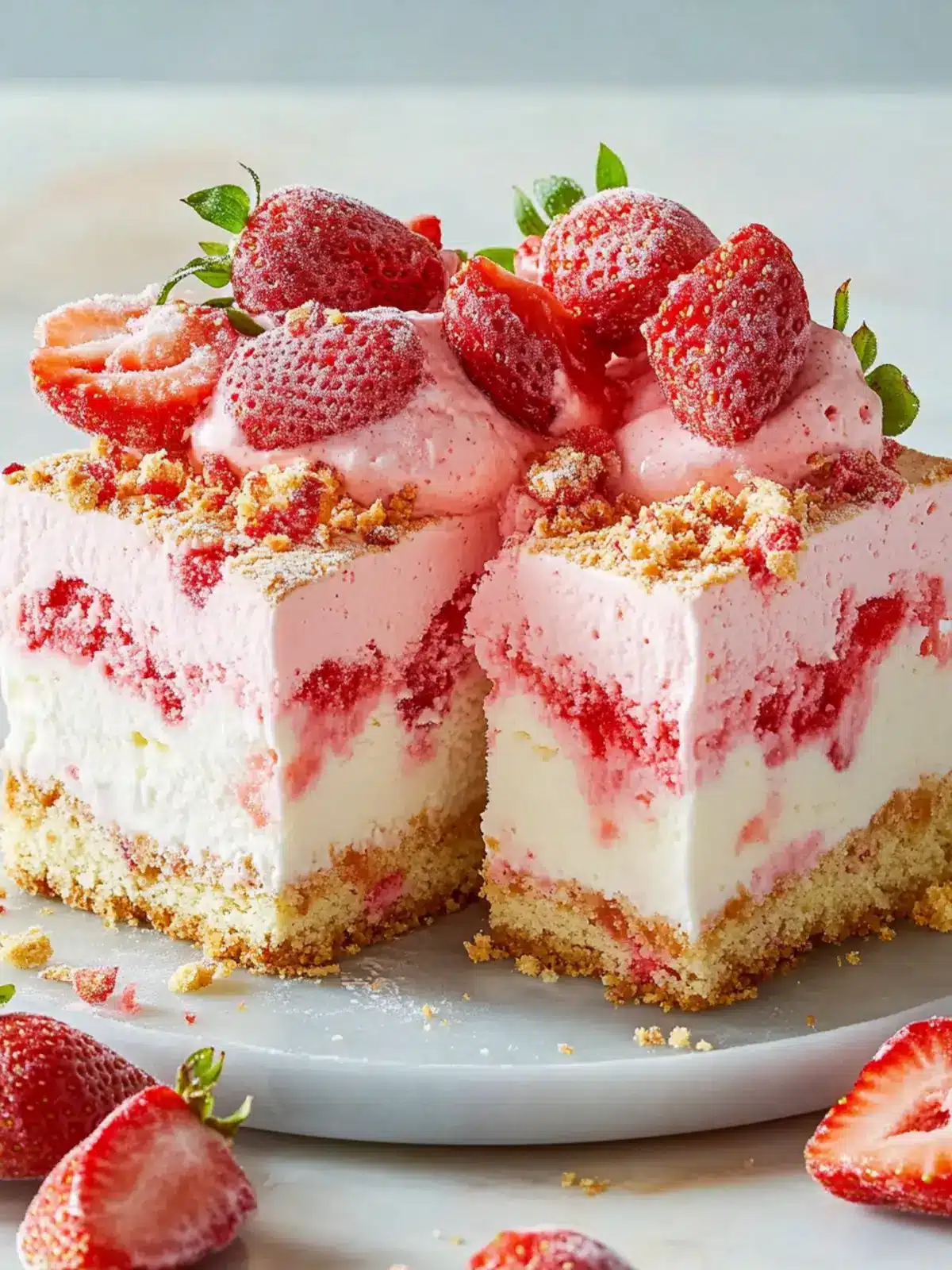 Strawberry Shortcake Ice Cream Cake