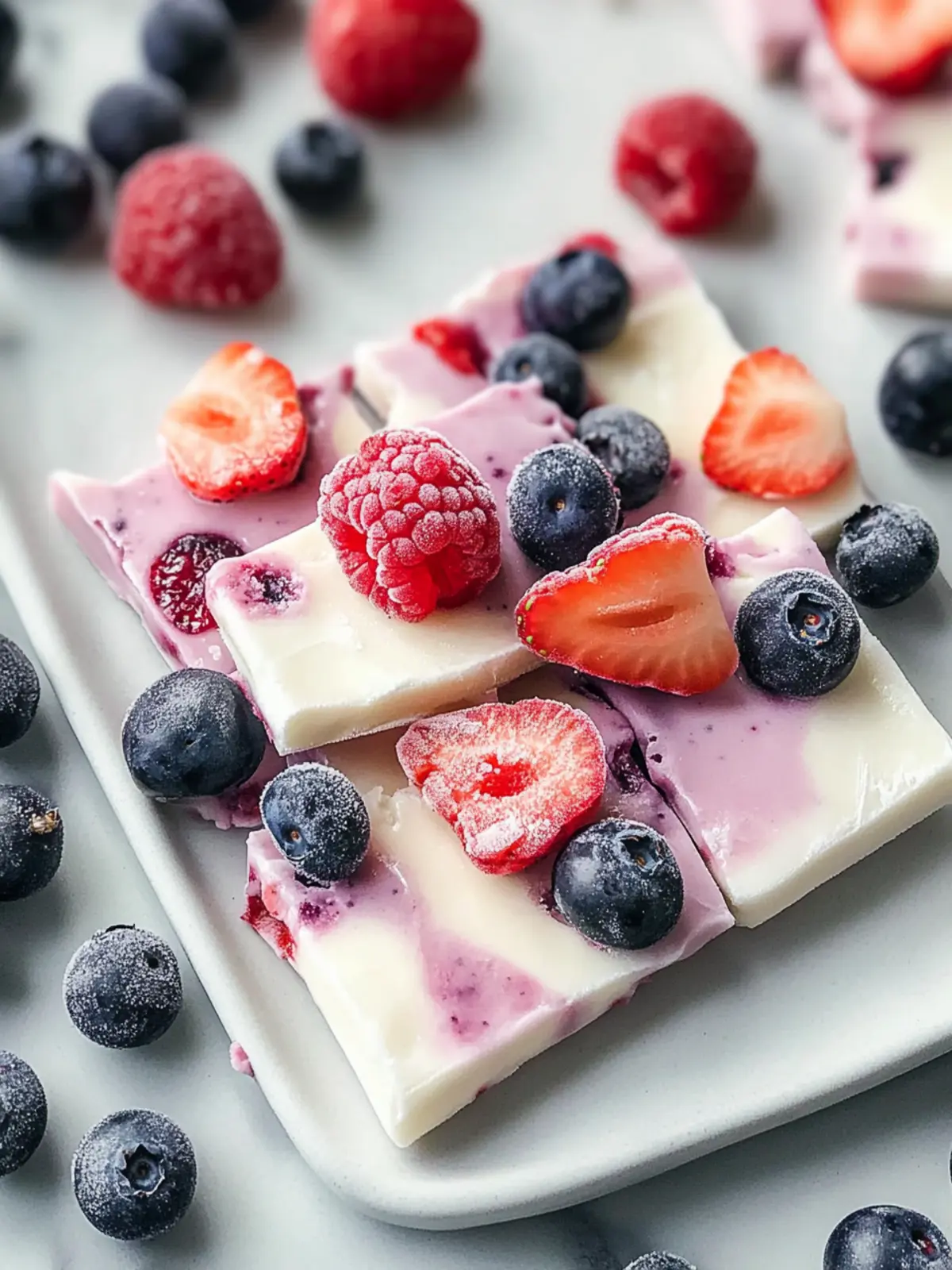 Berry Frozen Yogurt Bark