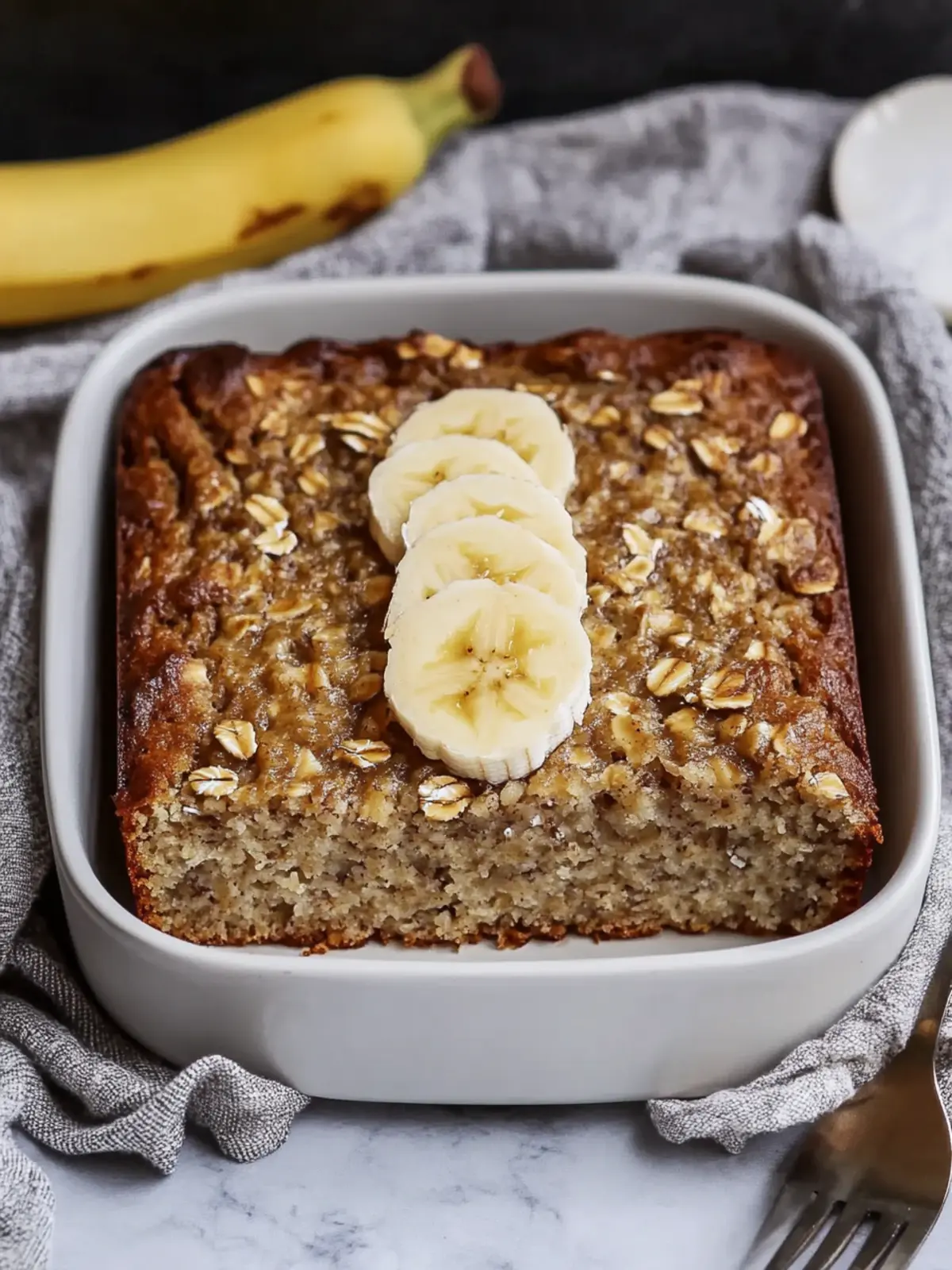Banana Bread Baked Oatmeal