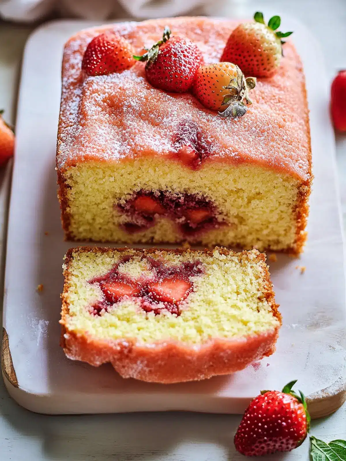 Strawberry Pound Cake