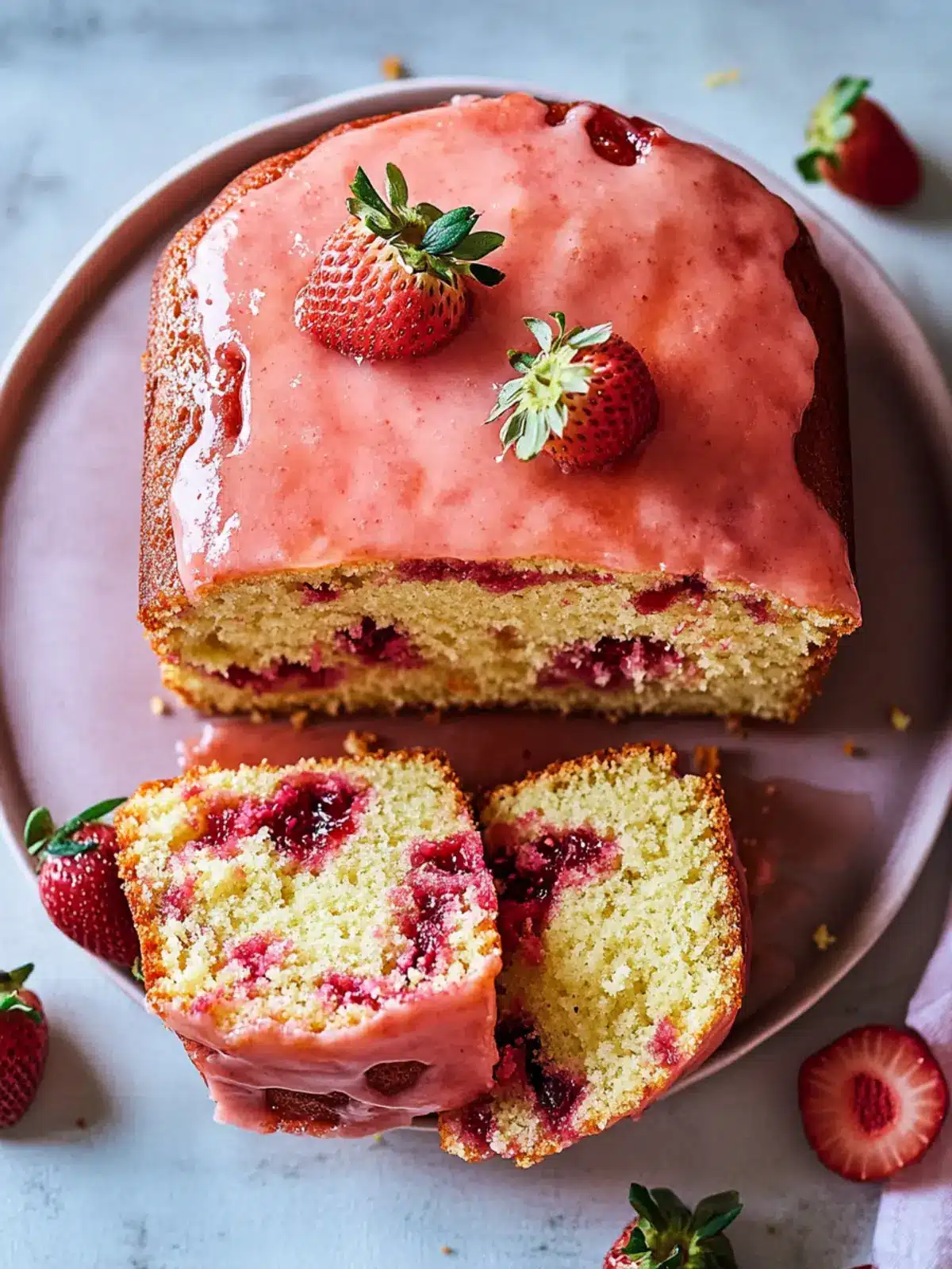 Strawberry Pound Cake