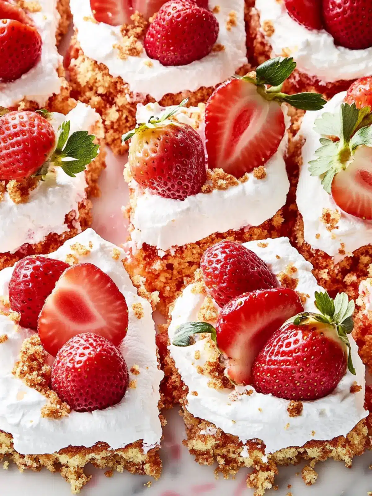 Strawberry Crunch Poke Cake
