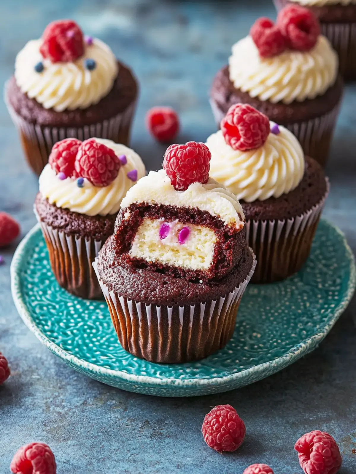 Cheesecake Stuffed Cupcakes