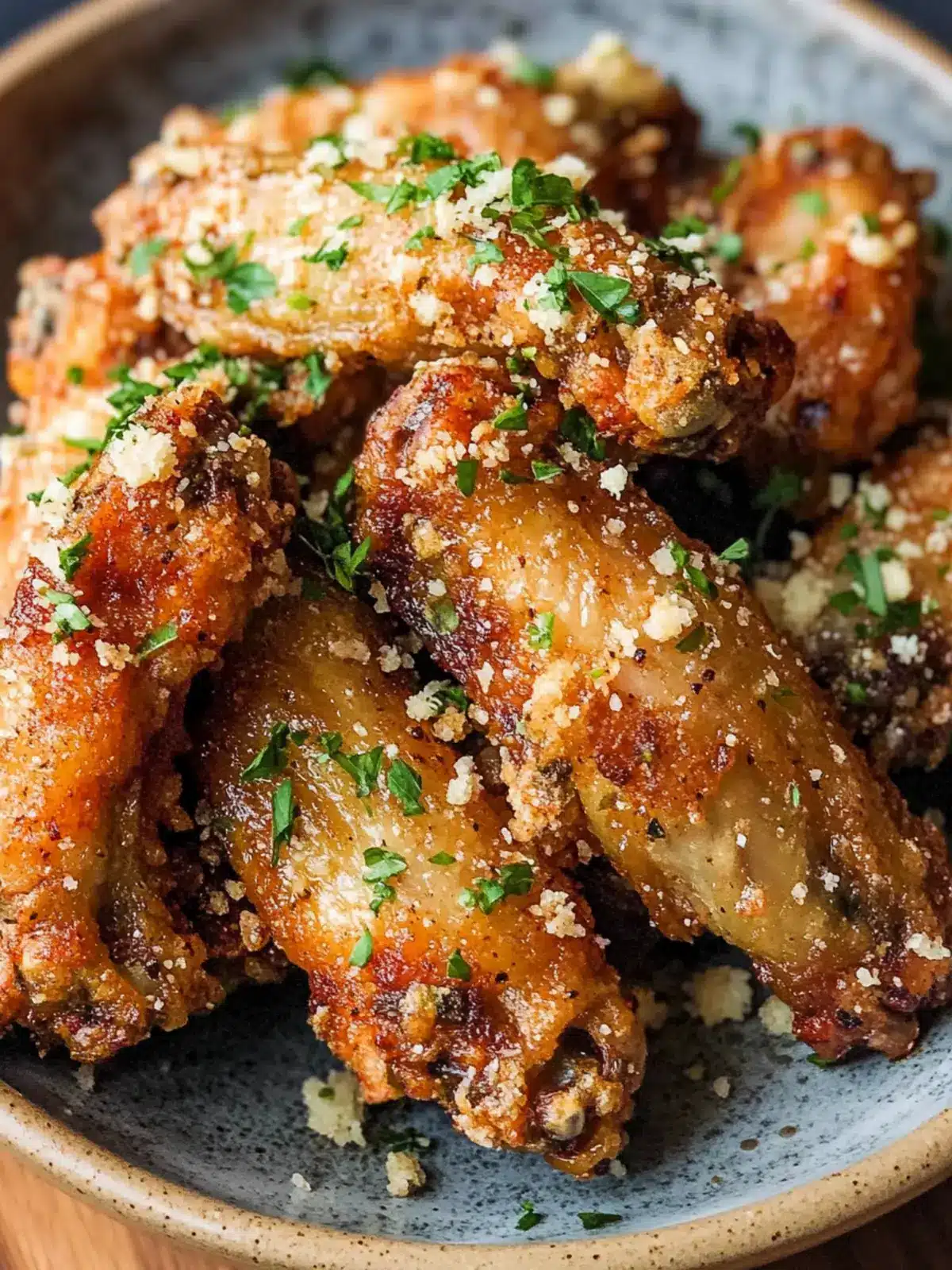 Air Fryer Garlic Parmesan Wings