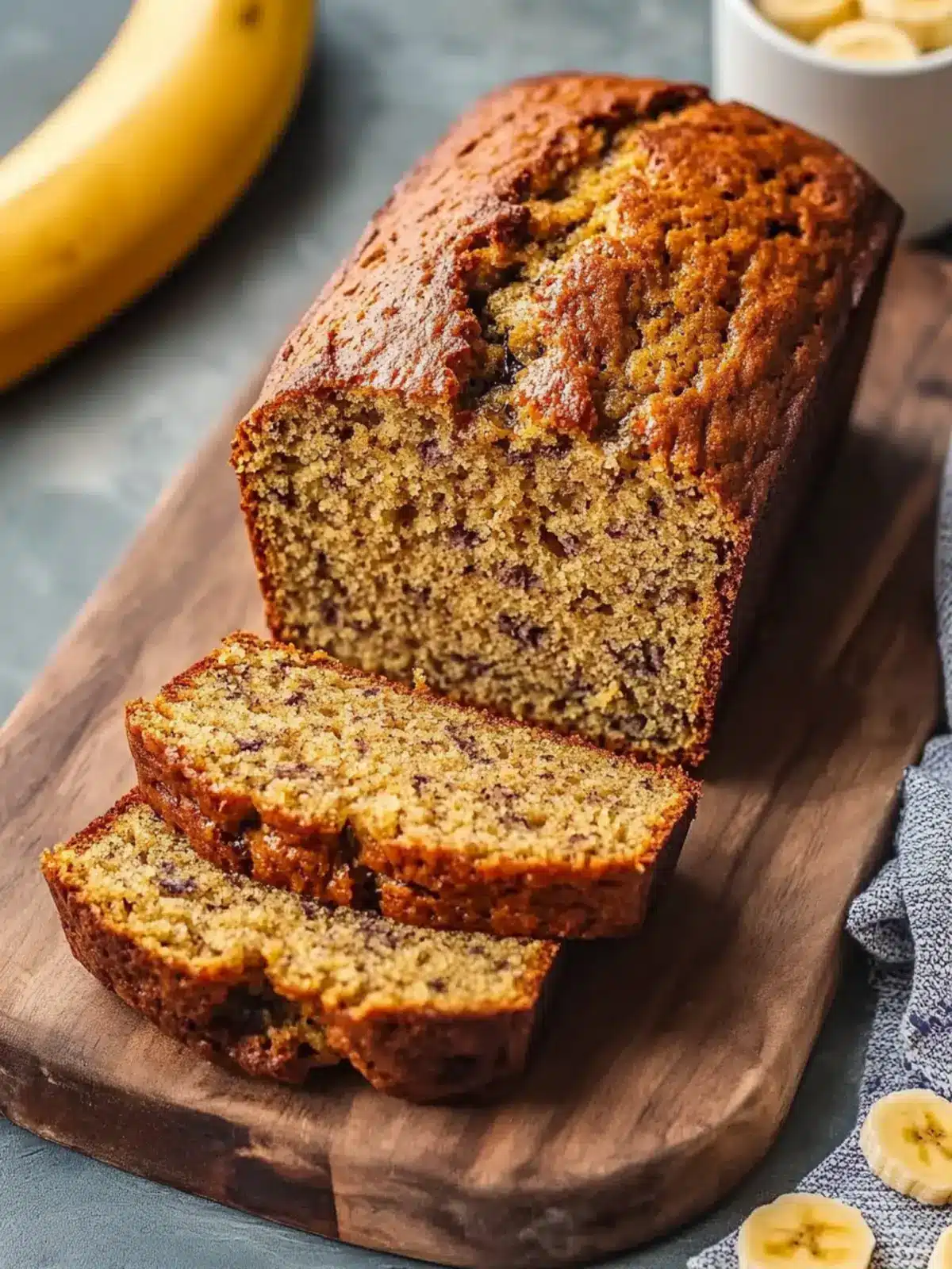 Golden Moist Banana Bread