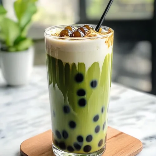 Sweet Boba Matcha Latte