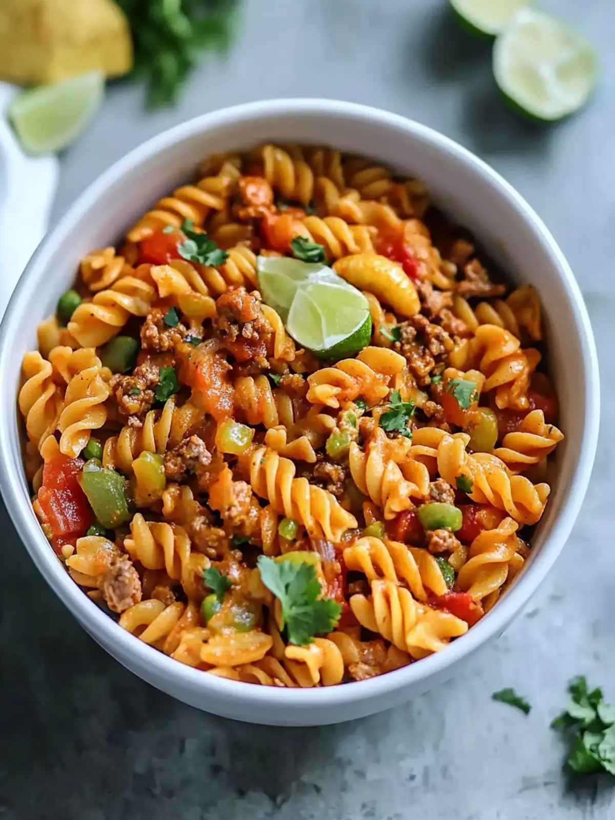 Hearty Crockpot Taco Pasta