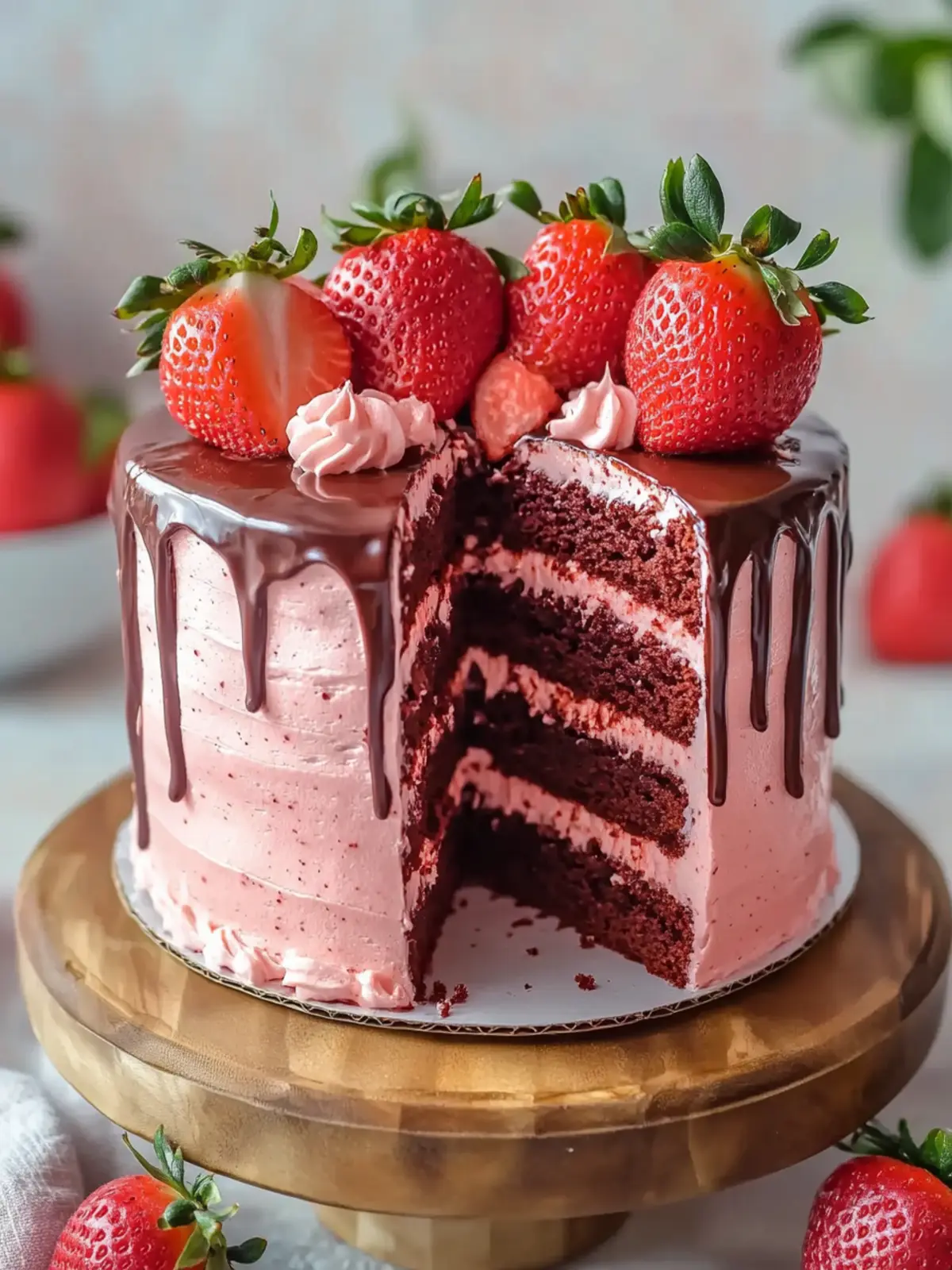 Best Chocolate Covered Strawberry Cake