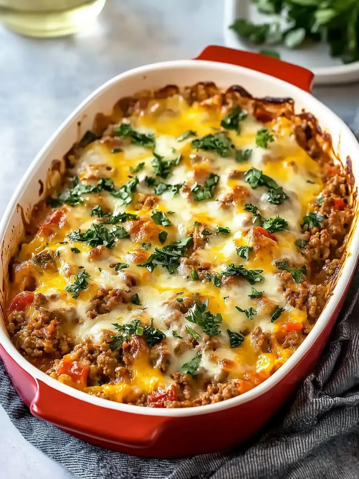 Low Carb Ground Turkey Casserole
