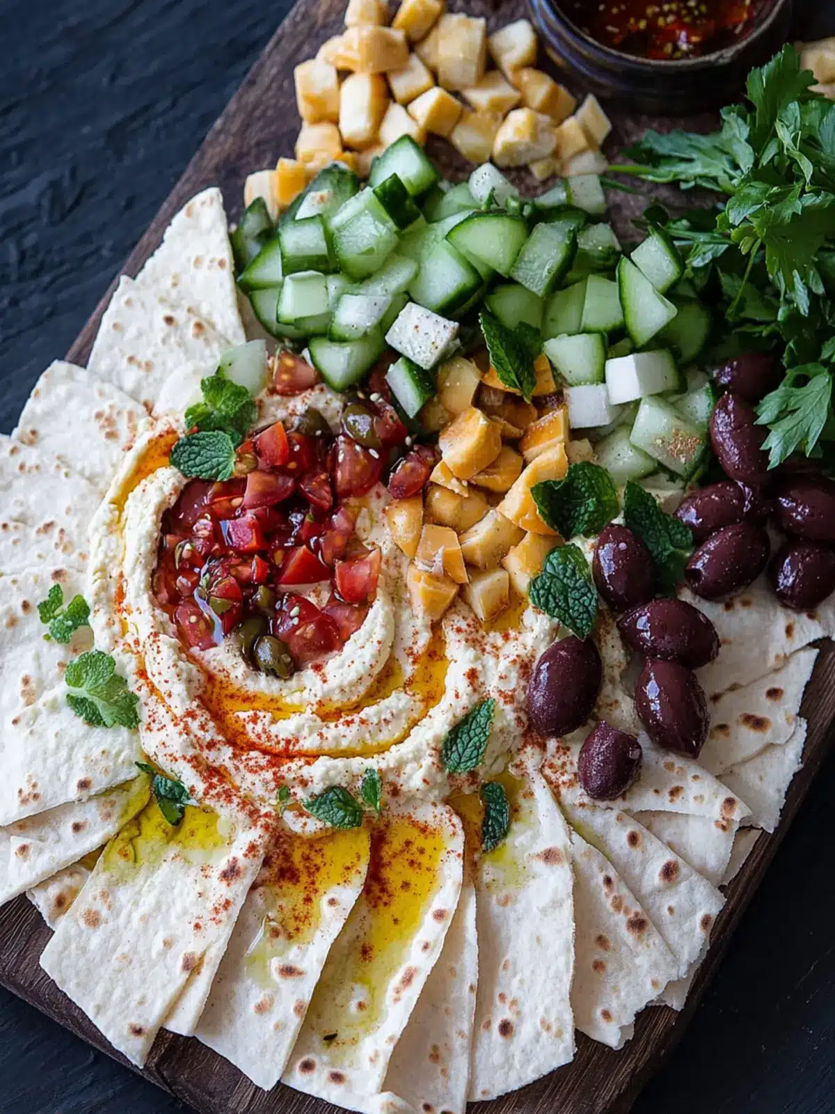 Mediterranean Hummus Board