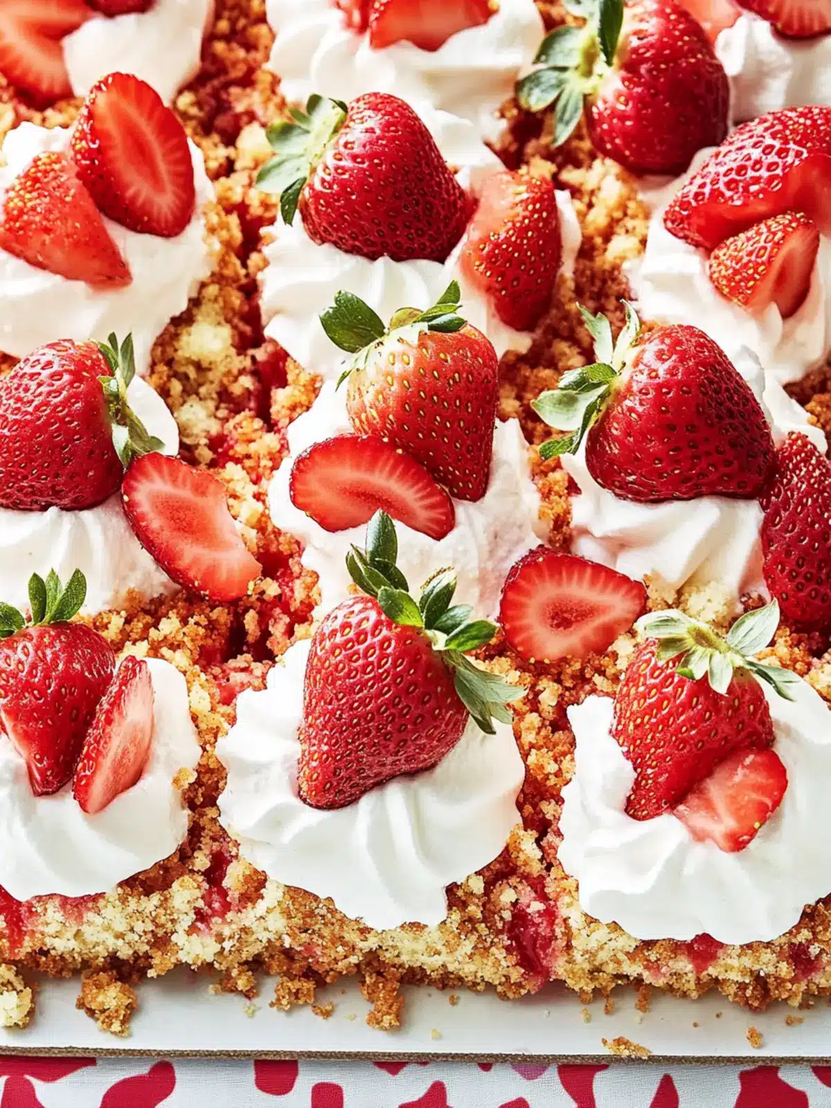 Strawberry Crunch Poke Cake