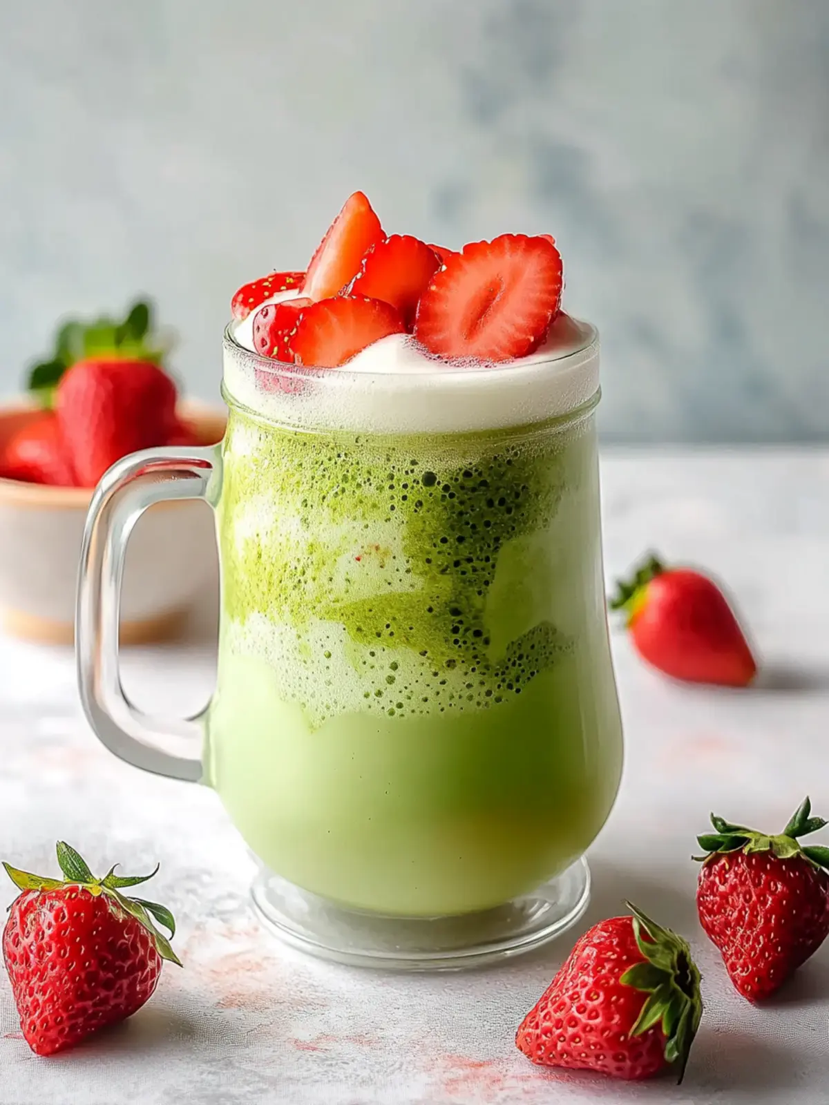 Quick Strawberry Matcha Latte for a Refreshing Boost Today