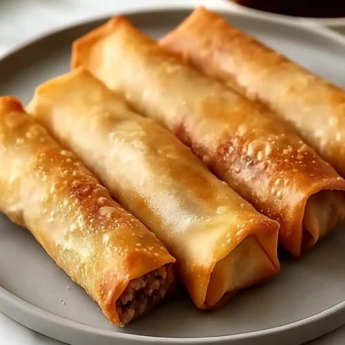 Crispy Baked Egg Rolls with Ground Turkey