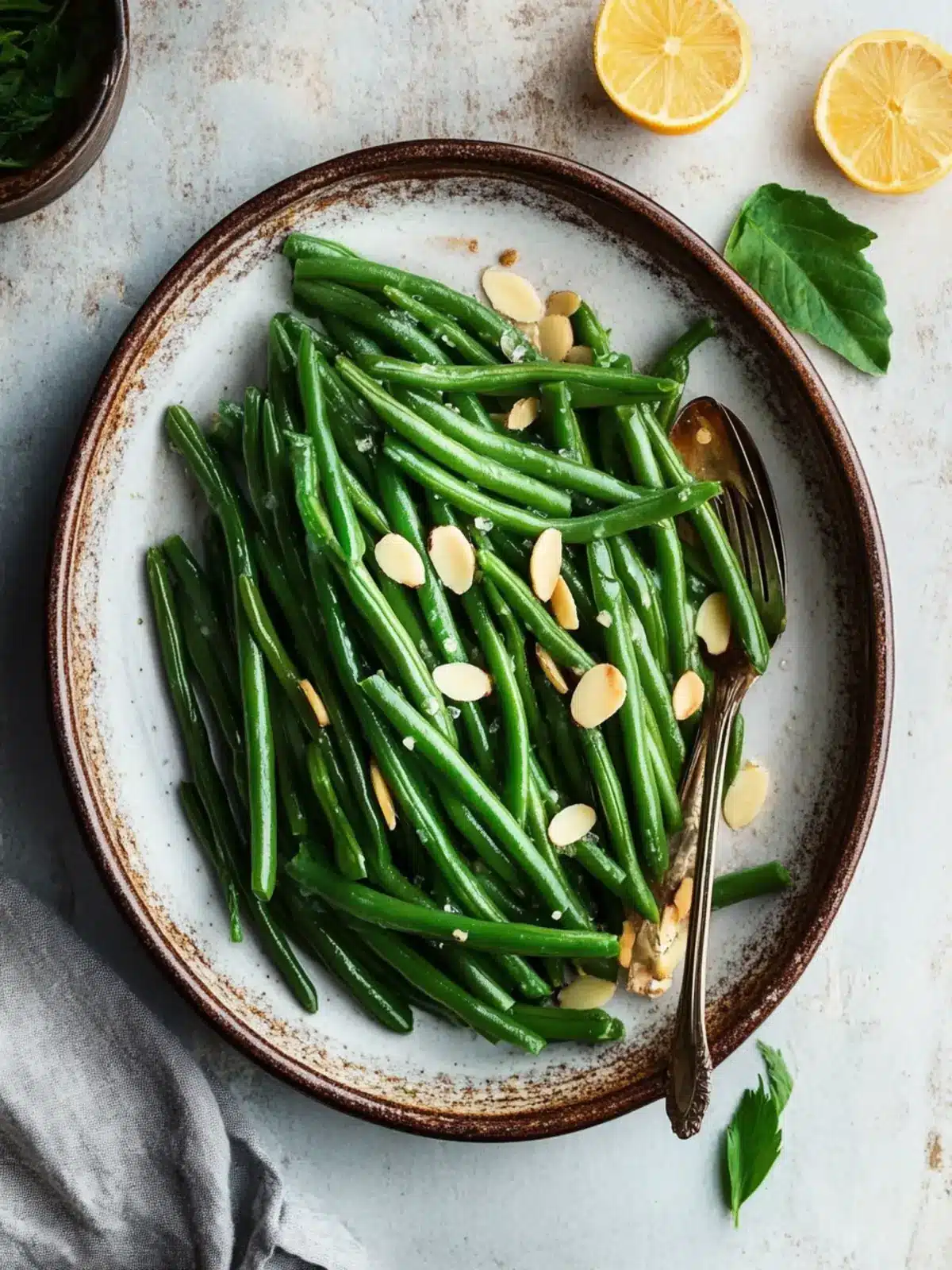 green beans almondine