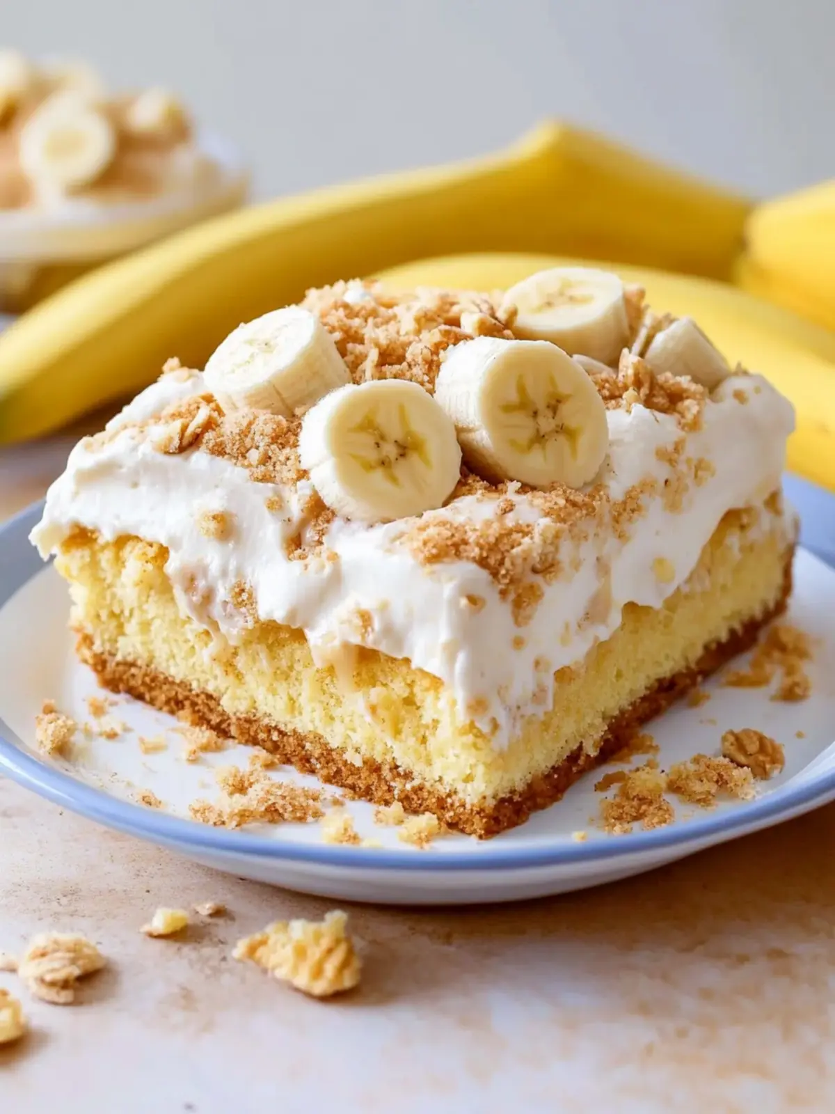 Banana Pudding Poke Cake