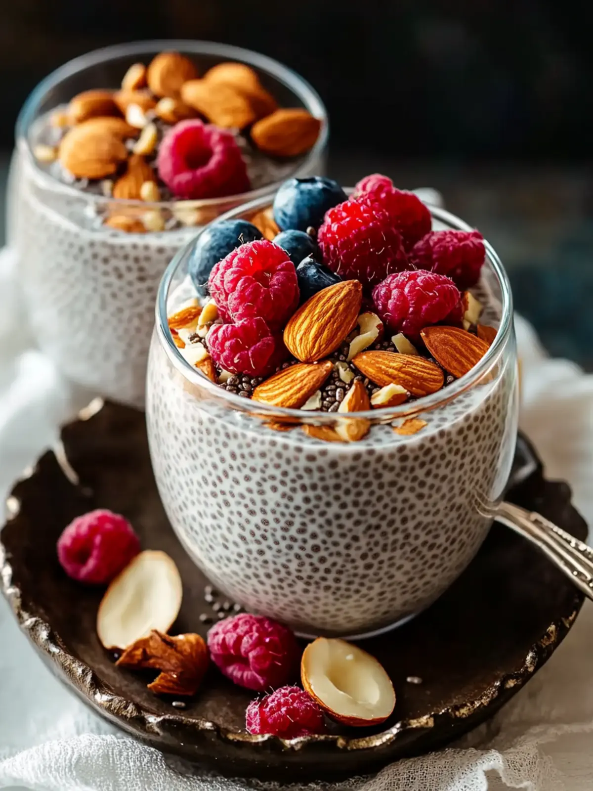 Sweet Chia Seed Pudding with Almond Milk