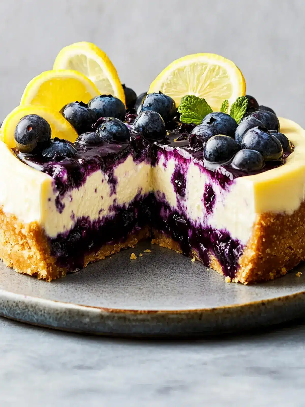 Lemon-Blueberry Cheesecake