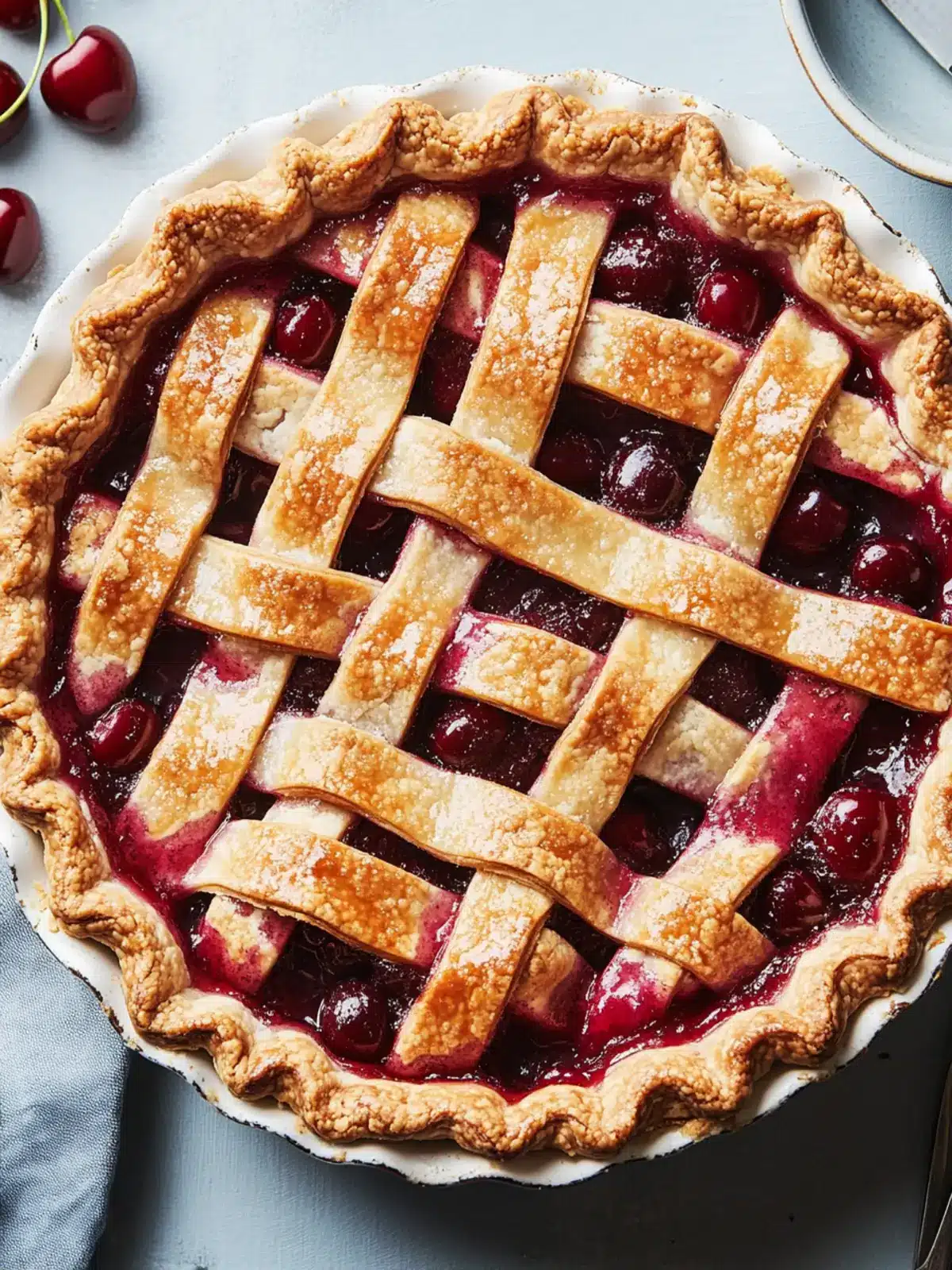 Homemade Cherry Pie Recipe with Perfect Lattice Crust